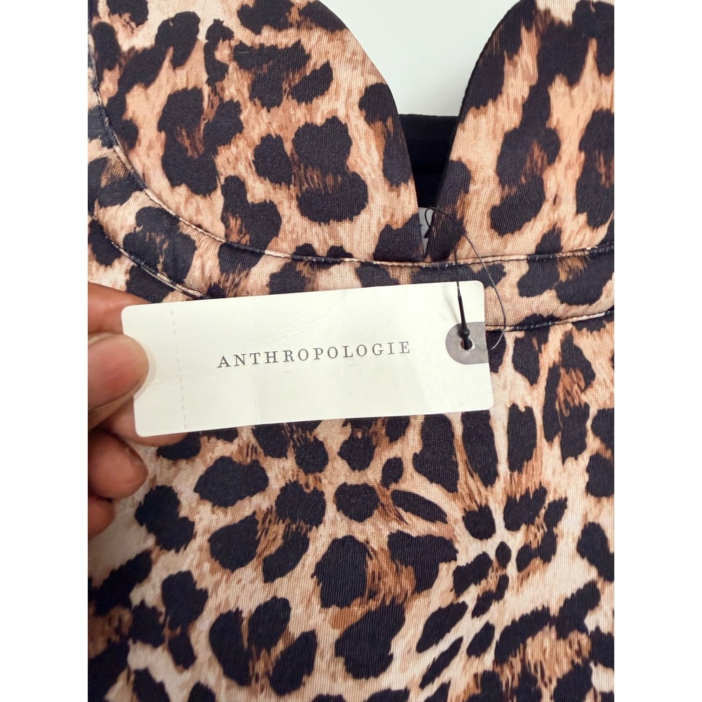 Dhruv Kapoor Anthropologie Leopard Print Mini Dress Brown XS New With Tags - Picture 8 of 8